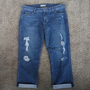 David Kahn Distressed Lana Crop Denim Jeans Women's Sz 32